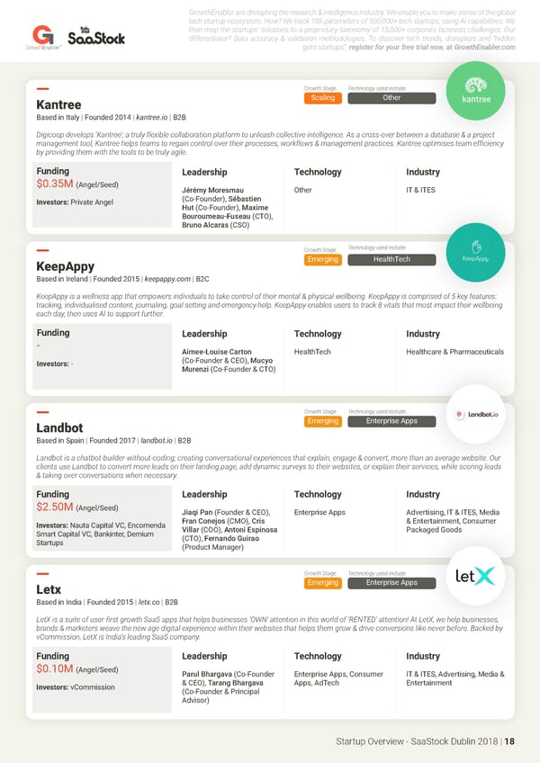 SaaStock18 Startup Program - Page 19