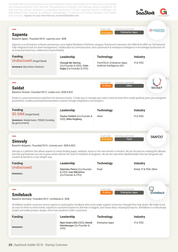 SaaStock18 Startup Program - Page 24