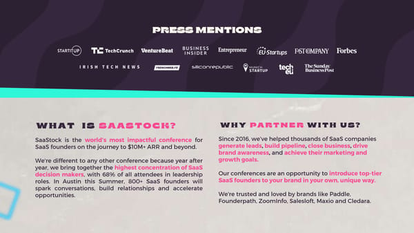 Partner with SaaStock and reach the highest concentration of SaaS - Page 3