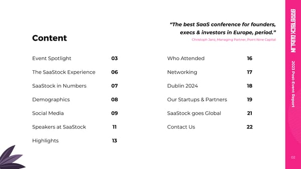 SaaStock Dublin 2023 Post Event Report - Page 2