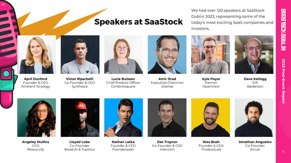 SaaStock Dublin 2023 Post Event Report - Page 11