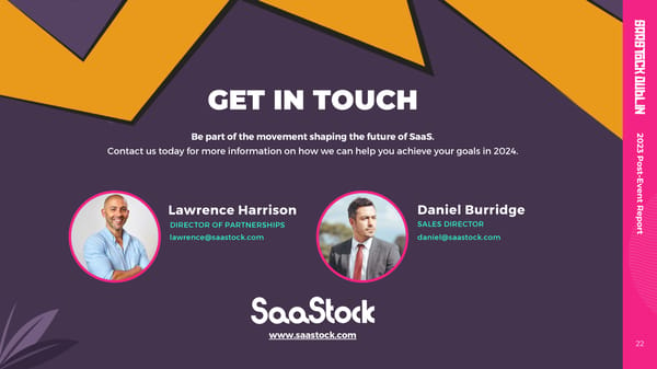 SaaStock Dublin 2023 Post Event Report - Page 22